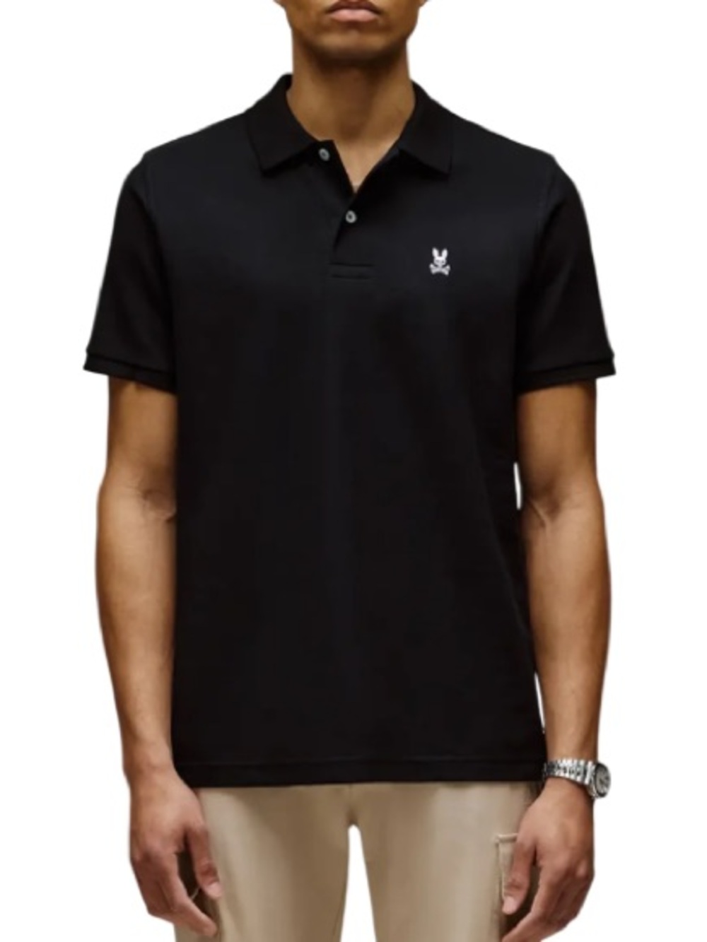 Psycho Bunny Black Pima Cotton Polo Shirt